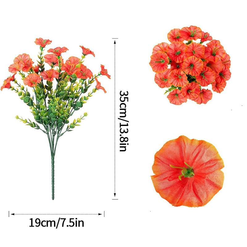 Artificial Morning Glory Flower UV Resistant Hanging Flowers Silk Morning Glory Garden Wedding Decoration Outdoor Hanging Plants