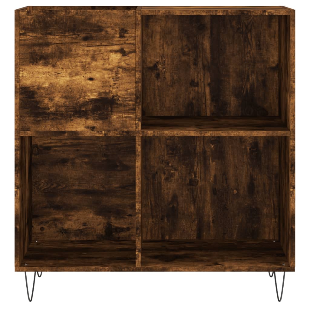 Record Cabinet Smoked Oak 84.5 x 38 x 89 cm Wood Based Material