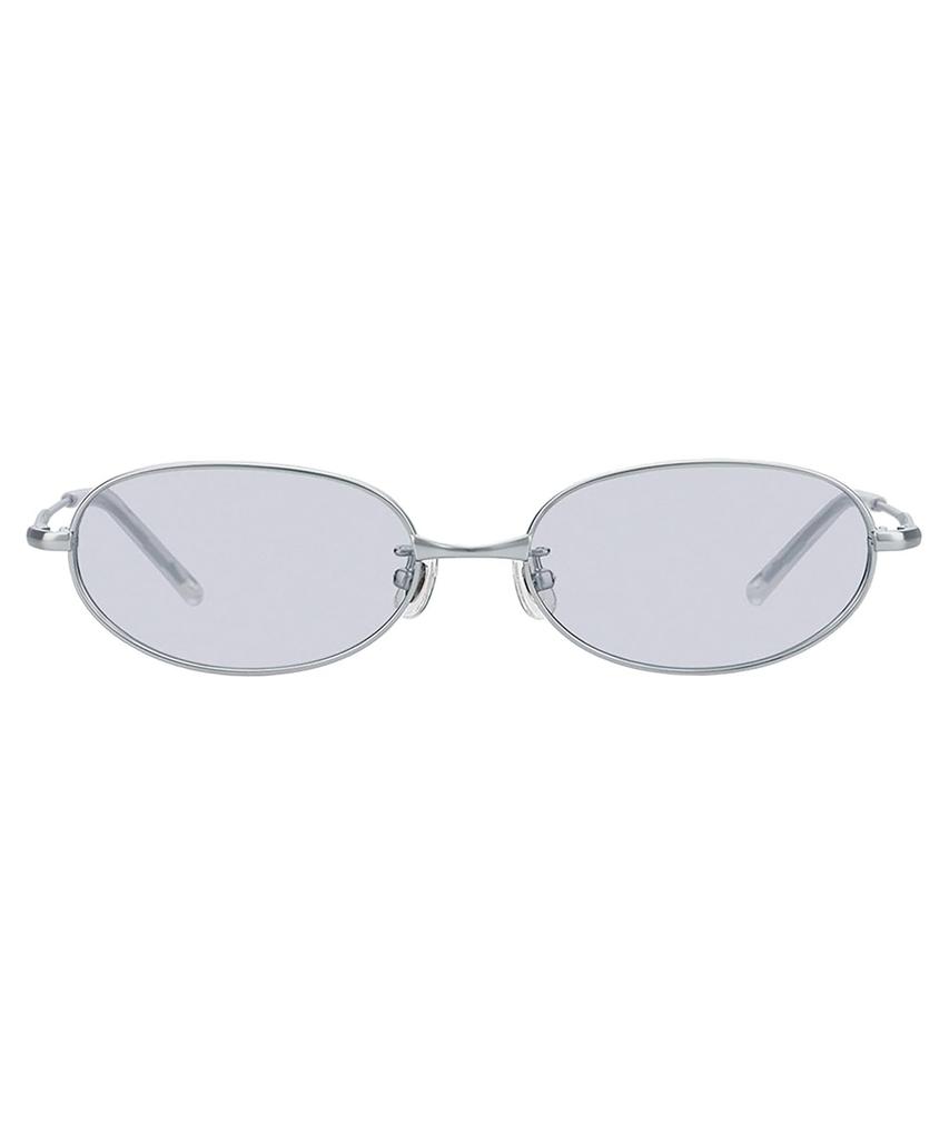 CUT TREND SUNGLASSES Oval Sunglasses Metal Colored UV UV For For Unisex [Zoff] SUNCUTGlasses/UV100% (Silver (Matte) - ZY262G02_15F1) Frame, Lenses,