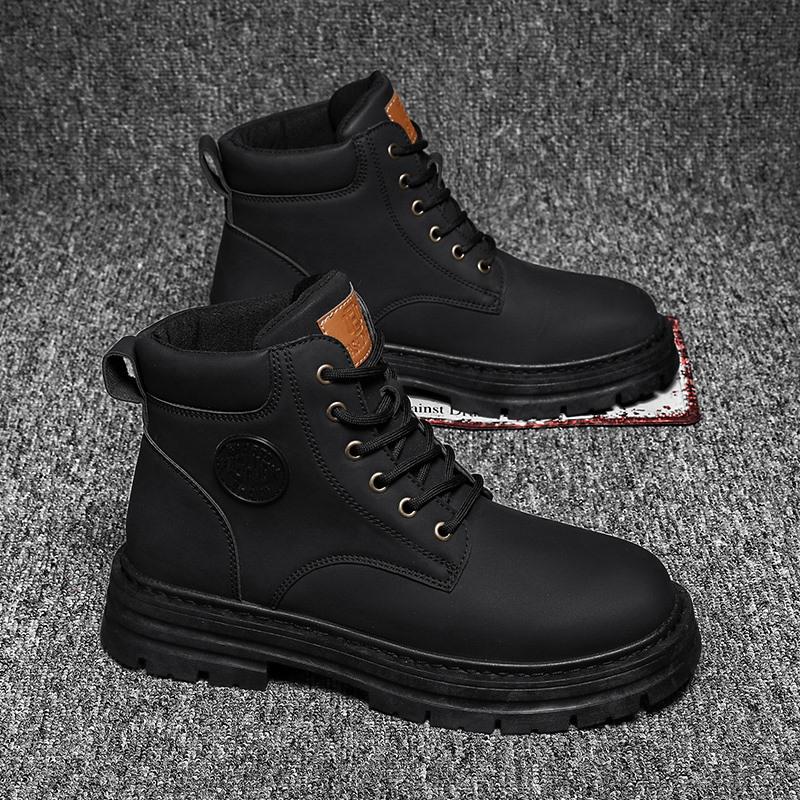 

Обувь для взрослых мужчин 2024 года, модные ботинки Martin, ковбойские ботинки для мальчиков, мотоциклетные ботинки, износостойкая мужская обувь, кроссовки для бега для мужчин 39 чёрный