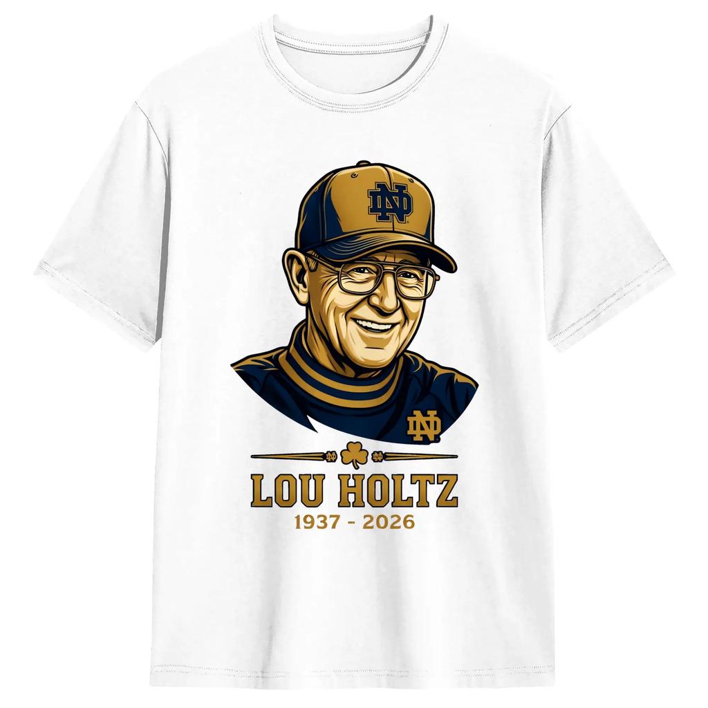 Lou Holtz 19372026 T Shirts Unisexs 100 Cotton Leisure Tshirts Crewneck Tees Short Sleeve Tops Plus Size