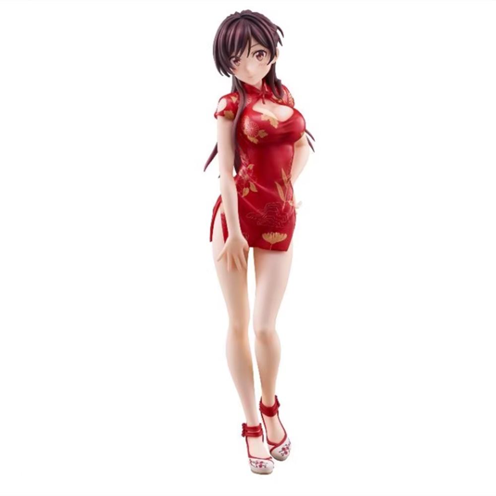 

Ichinose Chizuru Girlfriend Please Borrow Me Character Cheongsam Stand Posture Anime Model Action Figure Gift Collect Decor Toy without box