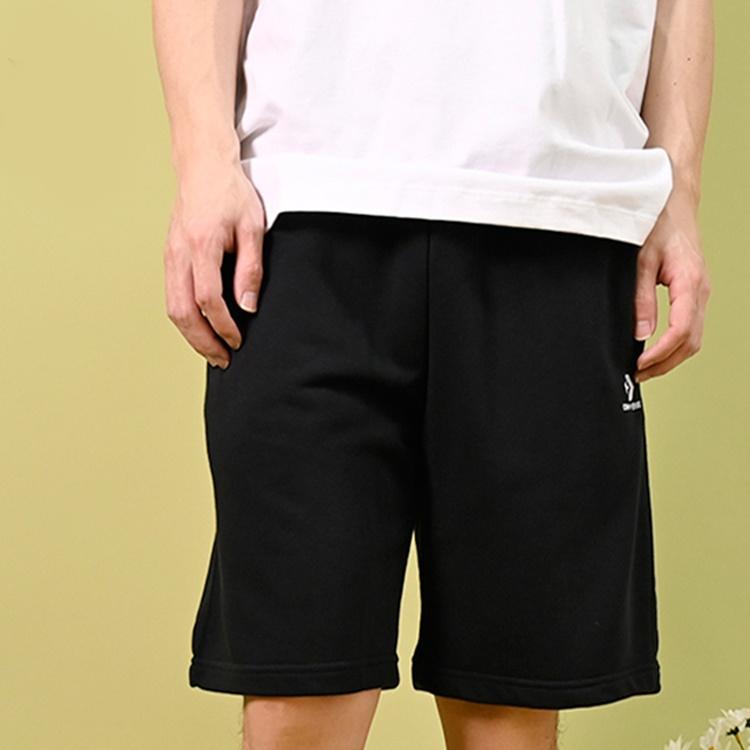 Converse Go-To Embroidered Star Chevron Standard-Fit Fleece Short Asia Sizing 'Black' Men's 10023875-A01