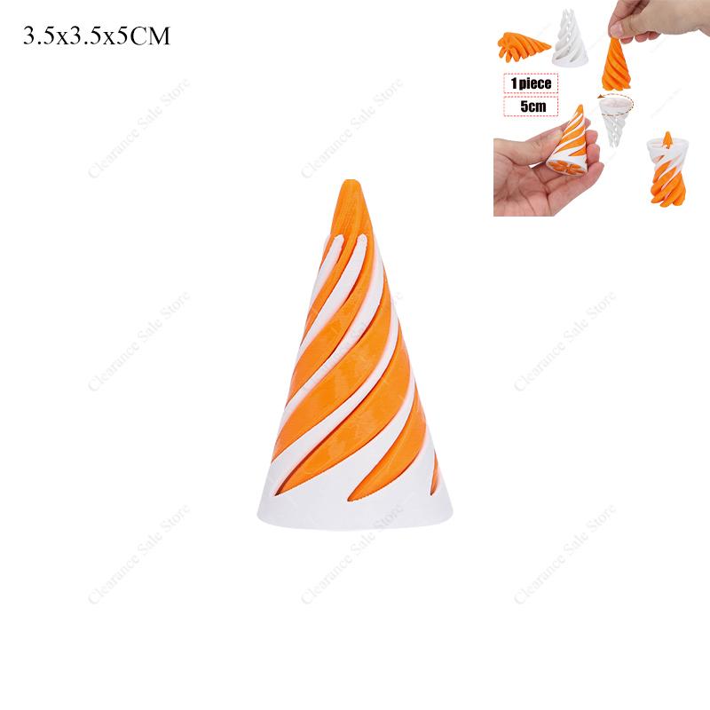 3D Printed Spiral Cone Impossible Pyramid Passthrough Fidget Toys Kids Sculpture Pass Through Vortex Thread Decompression Dolls