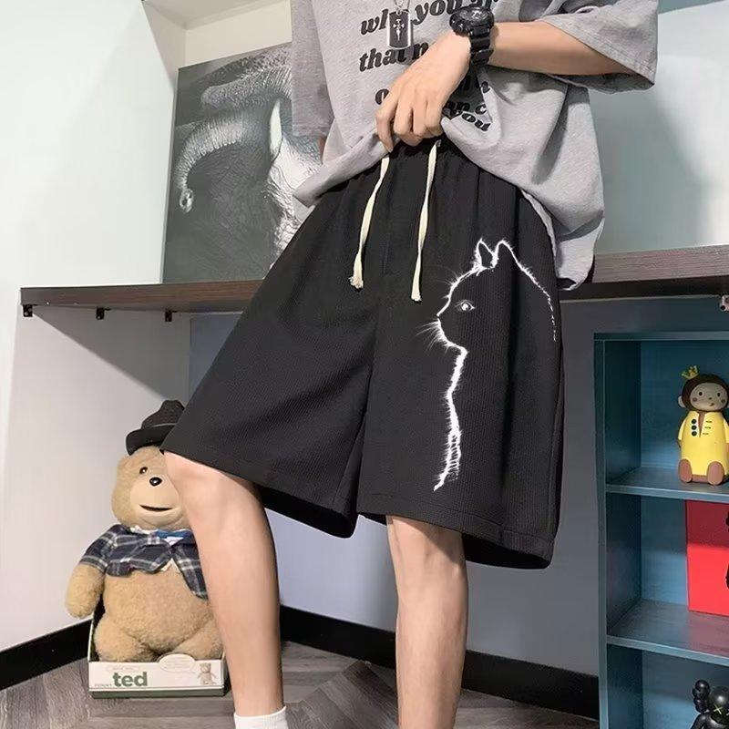 Shorts Men's Trendy Brand Wide-leg Five-point Pants Summer Thin Breathable Sweatpants