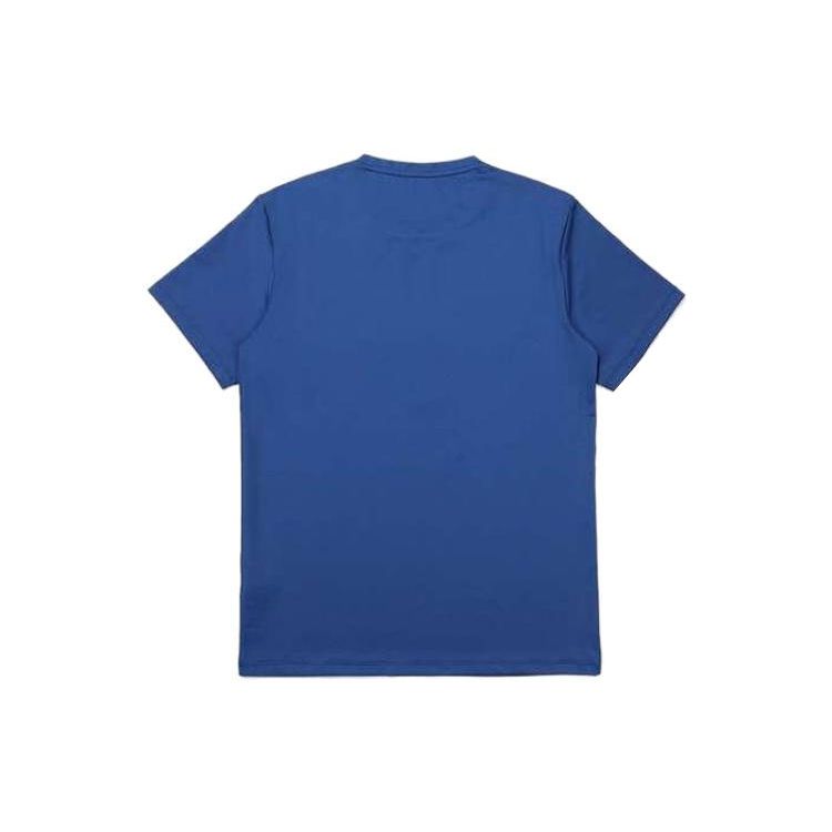 Fila Casual Sports Printed Dopamine Round Neck Short Sleeve T-Shirt Unisex T-Shirt Blue FS2RSE2201M-MAB
