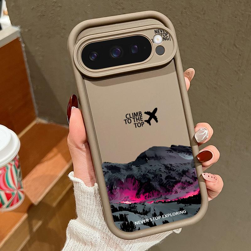 Чохол для Google Pixel 9 8 7 Pro 9 Pro XL 9A 8A 7A Візерунки подорожей Снігові гори Цукерковий колір М'який ТПУ Силіконовий Ударостійкий Чохол для телефону