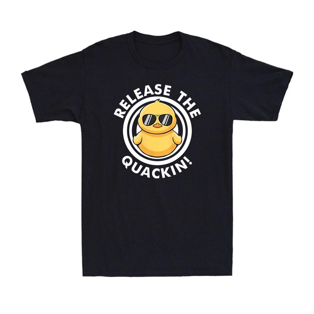 Release The Quackin I Love Duck Funny Yellow Duck Lovers Gift Men s T-Shirt L