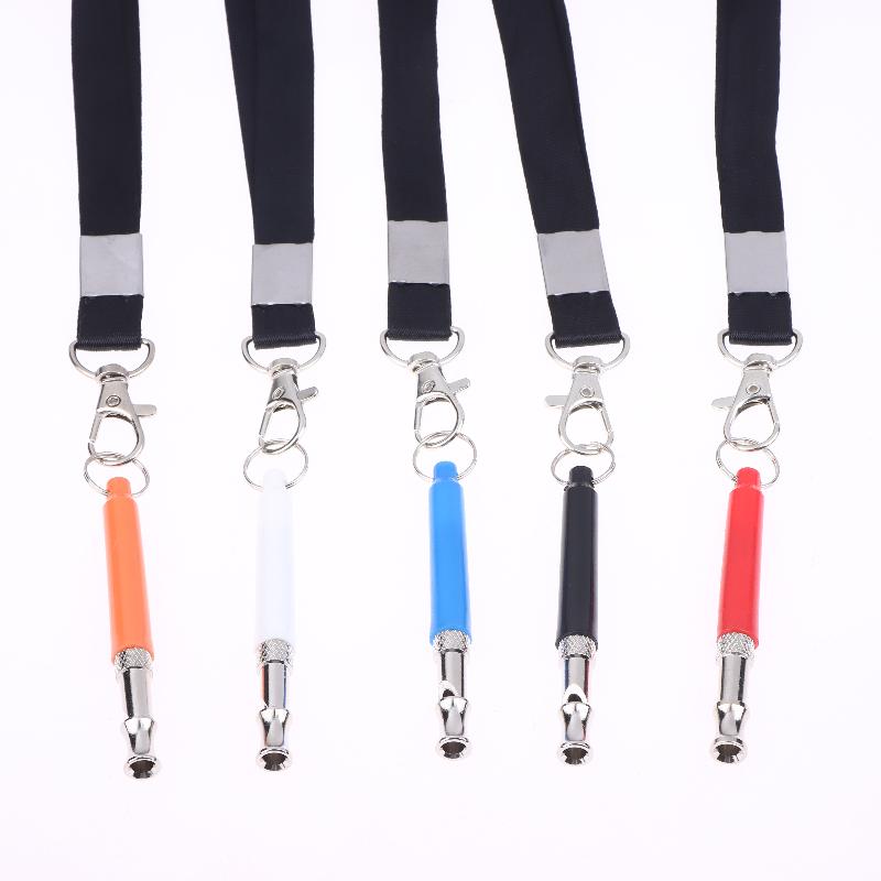 1Pcs Pets Discipline Supplies Adjustable Dogs Training Whistle With Rope Stop Barking Ultrasonic Sound Flute Silent Control Tool