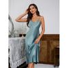 Fashion Elegant Women V Neck Suspender Dress Casual Solid Color Sleevelesss Loose Party Thin Sleepwear A-line Dresses Female Backless Clothing