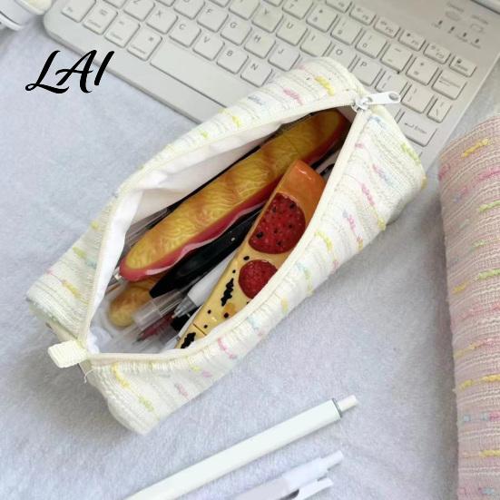 Stain Proof Pencil Holder Strawberry Cake Roll Case Large Capacity Cylindrical Pen Pouch Girlish Desk Accessory Cute Stationery Storage Bag