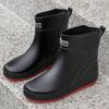 Fashion Men's Rain Boots Chef Shoes Fishing Shoes Casual Waterproof Comfortable Large Size Non-slip Strong Wear-resistant Trend
