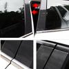 6pcs Door Window Center Middle Column BC Pillar Post Cover Mirror Effect Trim For Honda Civic Sedan 2006-2011