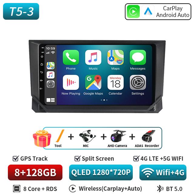Android 16 Car Radio For SEAT Ibiza 2017 2018 2019 2020 Carplay Navigation GPS Multimedia Player WiFi+5G Stereo Auto Head Unit