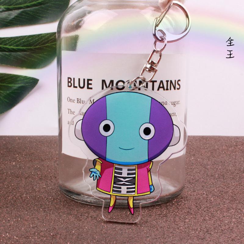 Anime Dragon Ball Acrylic Keychains Son Goku Vegeta Majin Buu Broly Frieza Trunks Zamasu Gogeta Lapis Super Saiyan Figures Toys