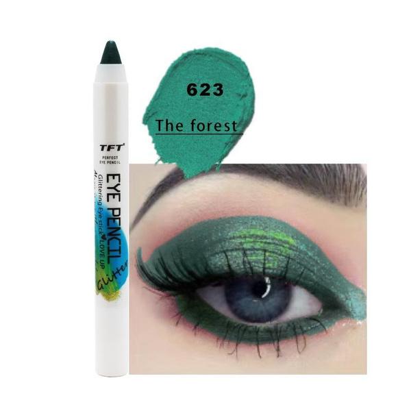 24-color Eyeshadow Pen with Shimmery Fine Pearlescent Pigments, Smudge-proof and Easy To Apply