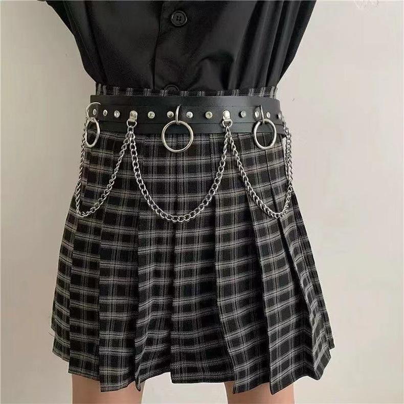 Punk Style Womens Belt Metal Chain Pendant Fashion Accessories Clothing