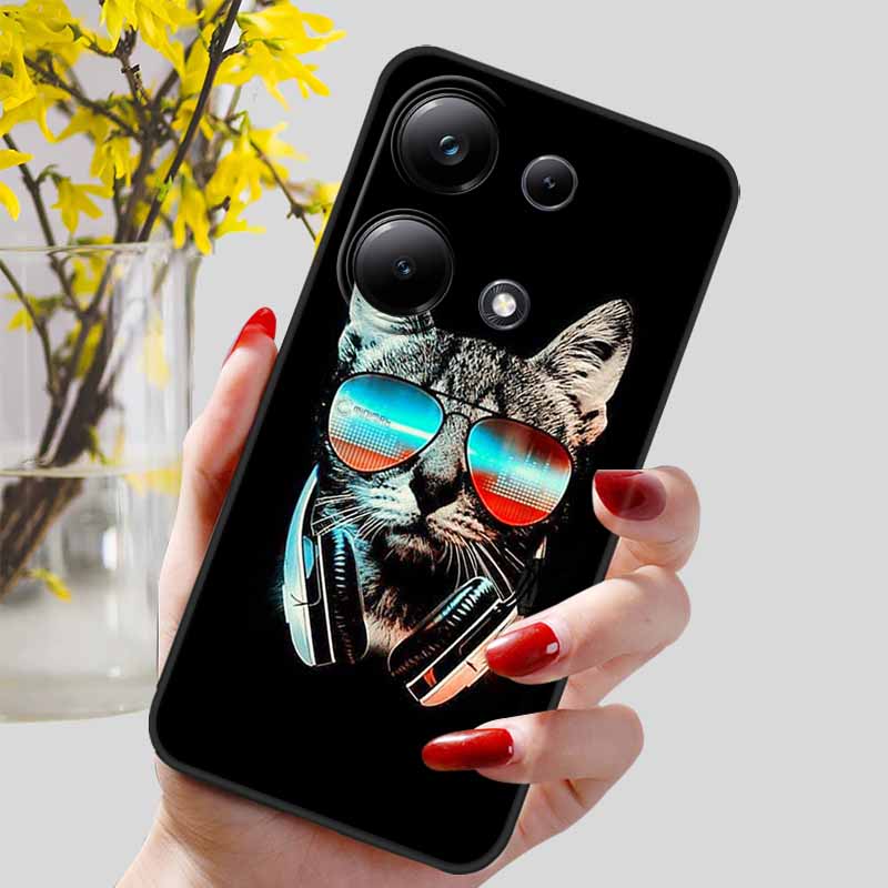 For Xiaomi Redmi Note 13 Pro 4G Case Black Silicon TPU Shockproof Soft Cover For Redmi Note13 4G 2024 Protect Capa 13Pro Coque