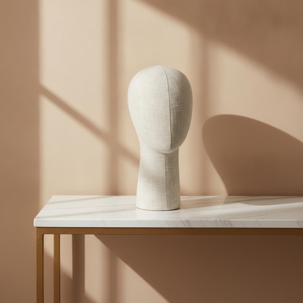 Mannequin Bust Tabletop Hat Display Stand Hairpiece Stand Smooth Long-Lasting for Hairstylists, Salons, Boutiques