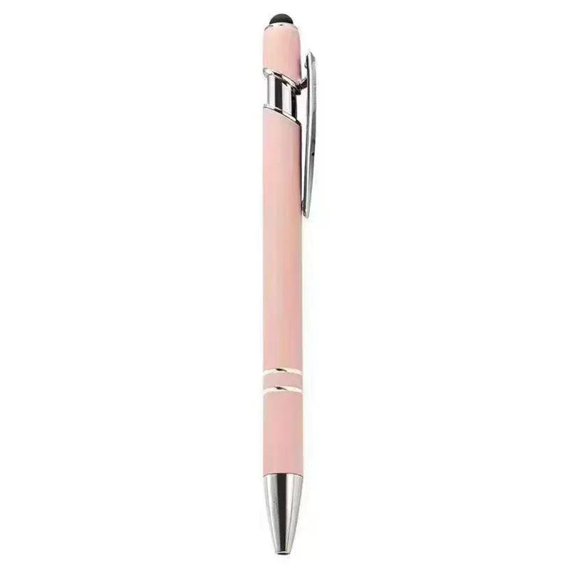 Spot Metal Ballpoint Pen with Aluminum Barrel and Capacitive Touch Tip – Customizable Logo Gift Pen