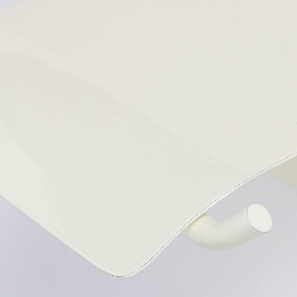 Dulton Stainless Steel Toilet Paper Holder Cover Ivory RN-1065BK, Minimalist Wall Mounted Bathroom Tissue Roll Hanger