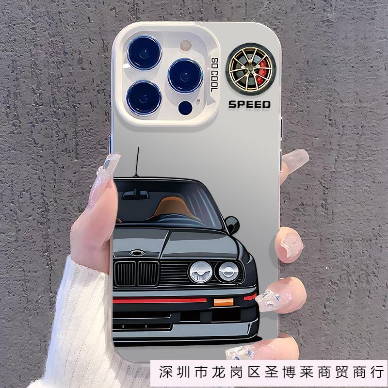 Color Silver Ins Wind Applies To Apple 14/13/12 Anti-drop Mobile Phone Case X Matte XSMAX Light Luxury Car Ipone16