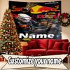 Custom Name Personalized Red Bull Racing Print Tapestry, Wall Art Decor, Bedroom, Dorm, Apartment, LivingRoom, Party Backdrop, Gift for Birthday