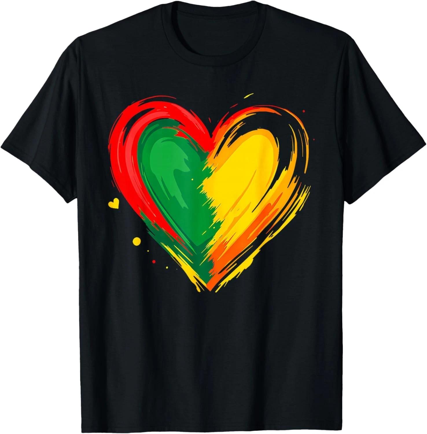 African Heart Black History Month African American T-Shirt unisex T-Shirt 3XL
