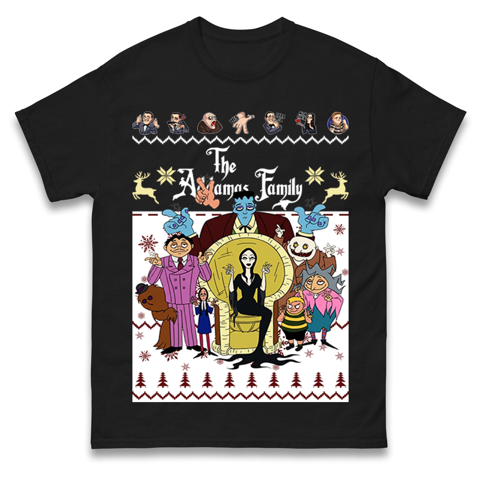 The Addams Family Christmas T Shirt Tshirt Mens Womens Unisex Tops Tees M