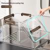 Portable Clear Storage Box with Handle Sealed Dustproof Moisture Proof Organizer Case for Travel Luggage Packing Use