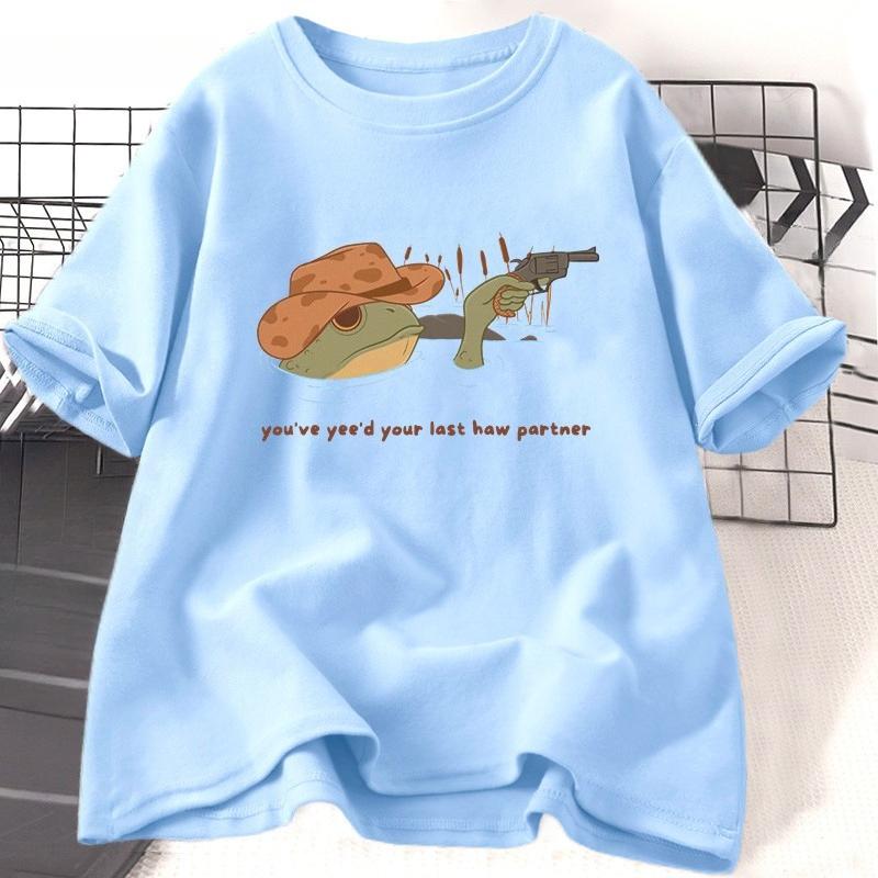 You Just Yeed Your Last Haw TShirt WOMEN Unisex Cowboy Frog T Shirt Funny Toad Lover Tshirt Cotton Round Neck Short Sleeve Tees