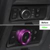 Air Conditioner Headlight Radio Switch Knob Trim Ring For Ford F150 2021+ Purple