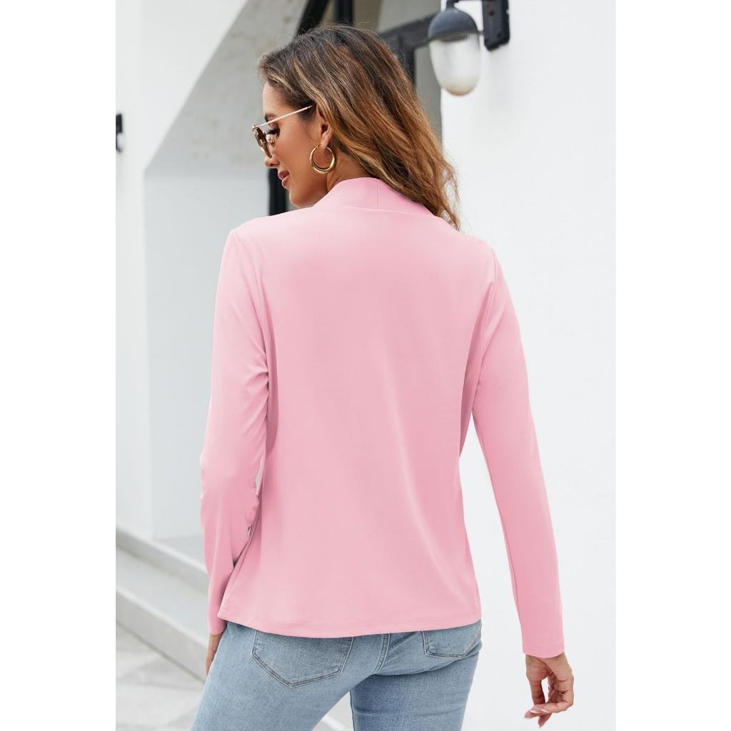 Women's Lightweight Solid Color Long Sleeve Casual Jacket | Versatile Fashion Outerwear for Formal & Everyday Wear