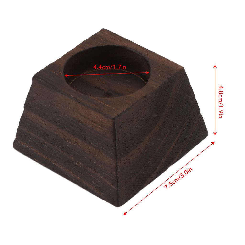 Candle Holder Trapezoid Wood Retro Table Decoration Ornament for Christmas Day Wedding