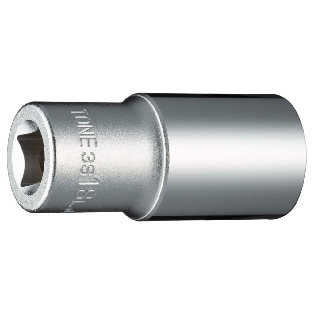 Tone Deep Socket 18mm Width 3S-18L (Hexagonal), 9.5mm (3/8") Drive,