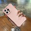Applicable To Apple 16promax Mobile Phone Case 15 Four Corners Anti-drop Lanyard Hole 13 Soft Case Tpu Solid Color Simple