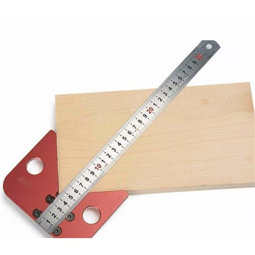 CarAngels Woodworking Center Gauge, Center Square, 45 Square, 45 Degree Ruler, Right Angle Square, Marking Guide, Carpentry Marking Tool