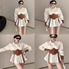 French Style Oversized Shirt With 3d Effect And Polo Collar For Women Spring Casual Wear