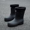 Fashion men's water shoes non-slip rain boots medium tube Korean version waterproof rain shoes new short tube