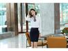 Serge Fabric Professional Summer Skirt Suit: Hip-hugging Short Formal Skirt