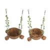 Hanging Bird House For Cage Bird Swing Toy With Chewing Toy Coconut Bird Nest Breeding Nesting Parrots Hanging Bed
