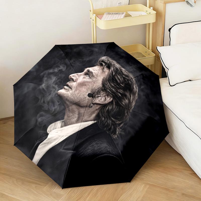 French legendary rock singer and actor Johnny Hallyday umbrella is suitable for all seasons, including home travel and outdoor activities Y1