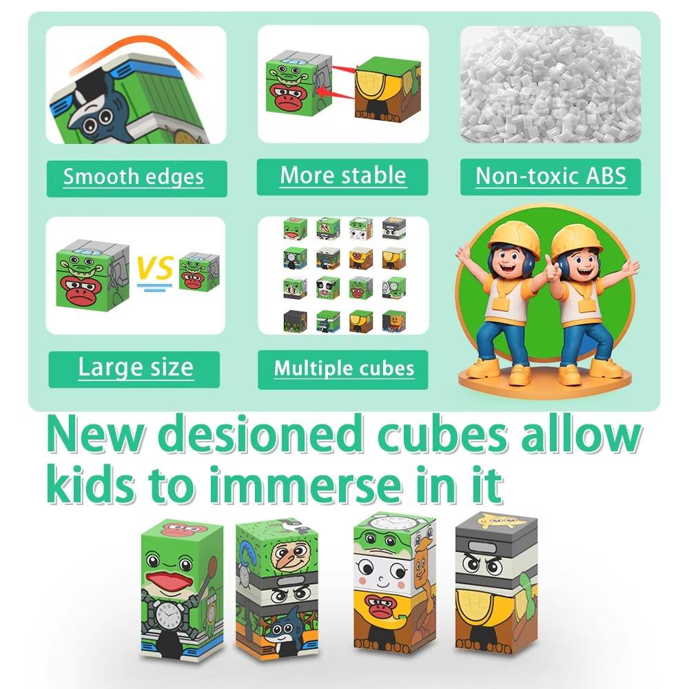 Tung Tung Sahur Figures Magnetic Block Tralalero Tralala Brainrot Build DIY STEM Sensory Toys for Toddler Birthday Gift
