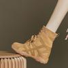 Thick-soled inner height increase cm Martin boots women's autumn new small retro racing shoes western boots