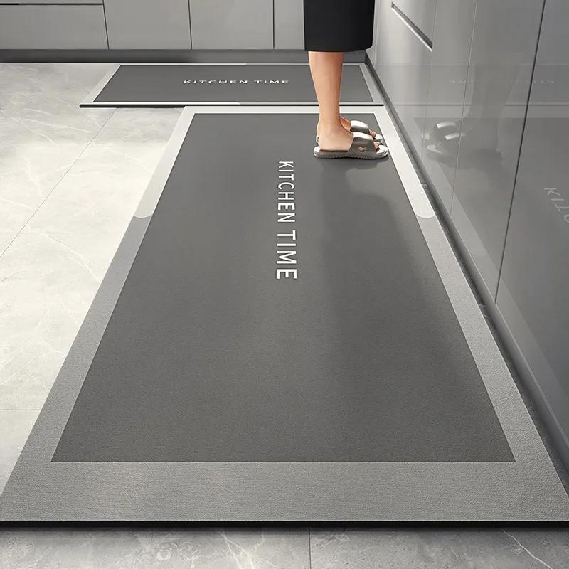 Modern Kitchen Rug PVC Leather Non-slip Waterproof Oil-proof Floor Mat Long Strip Home Decoration Carpet for Safety