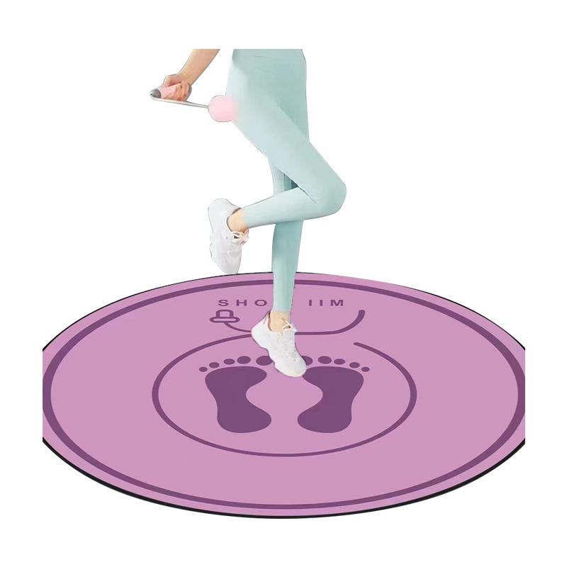 Circular Jumping Rope Floor Mat Jumping Exercise Carpet Indoor Fitness Yoga Mat Thickened Non-slip Cushioning Sports Jumping Rope Mat