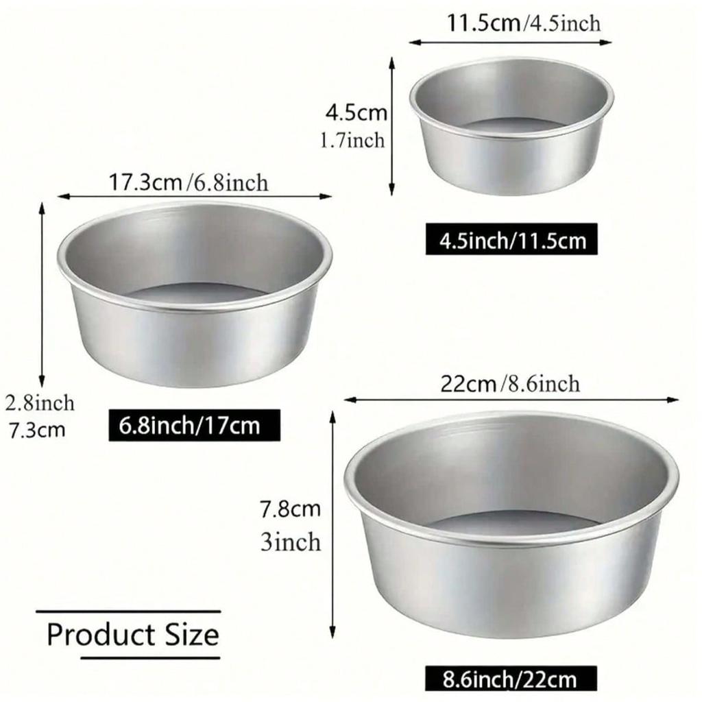 4/6/8 Inch Birthday Cake Mold, Aluminum Alloy Active Bottom Cake Mold, Home Baking Tray Mold, Baking Utensils Cake Tools
