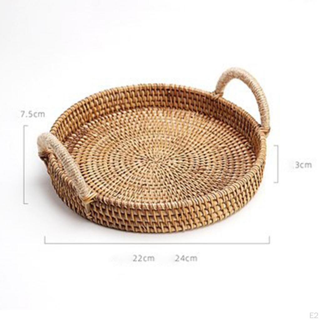 Handcrafted Bamboo Serving Tray with Stylish Wooden Handles