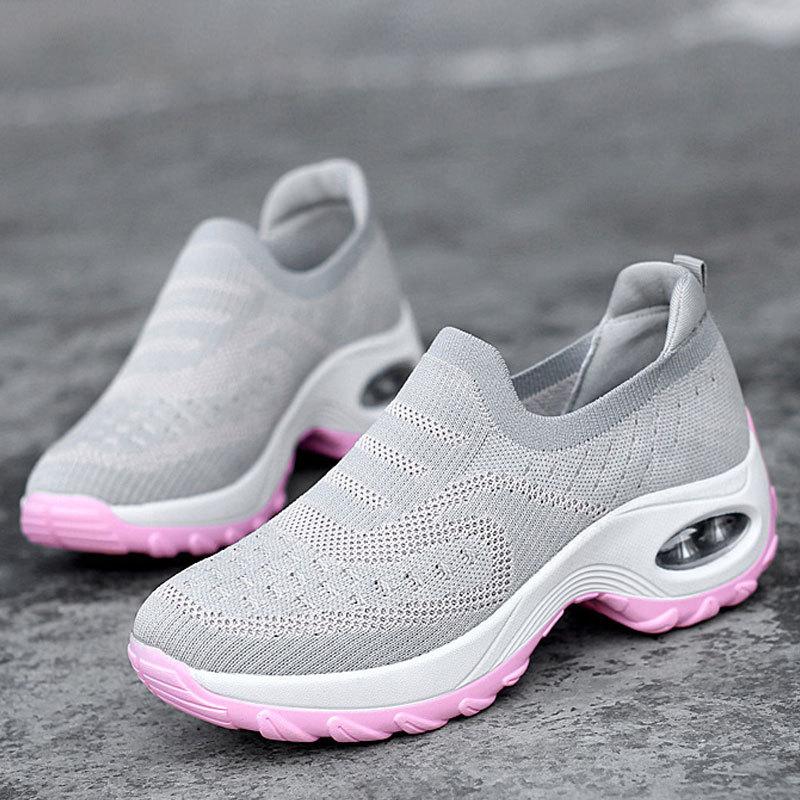 Damskie Sneakersy Wszechstronne Damskie Sneakersy Ortopedyczne Buty na Platformie Damskie Buty Casualowe Antypoślizgowe Odporne na Ścieranie Tenis De Mujer
