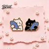 Enamel Kitten Brooch Holding Fish Cartoon Cat Brooch Alloy Badge Pin Pin Animal Clothing Accessories for Backpacks Hats Scarves Jackets Decorative